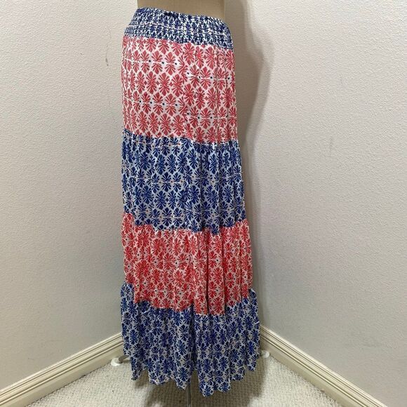 Vineyard Vines Block Print Tiered Skirt Size XXS - Picture 4 of 7
